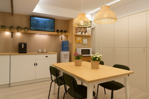 Zona de descanso en Flynt Coworking Lloret